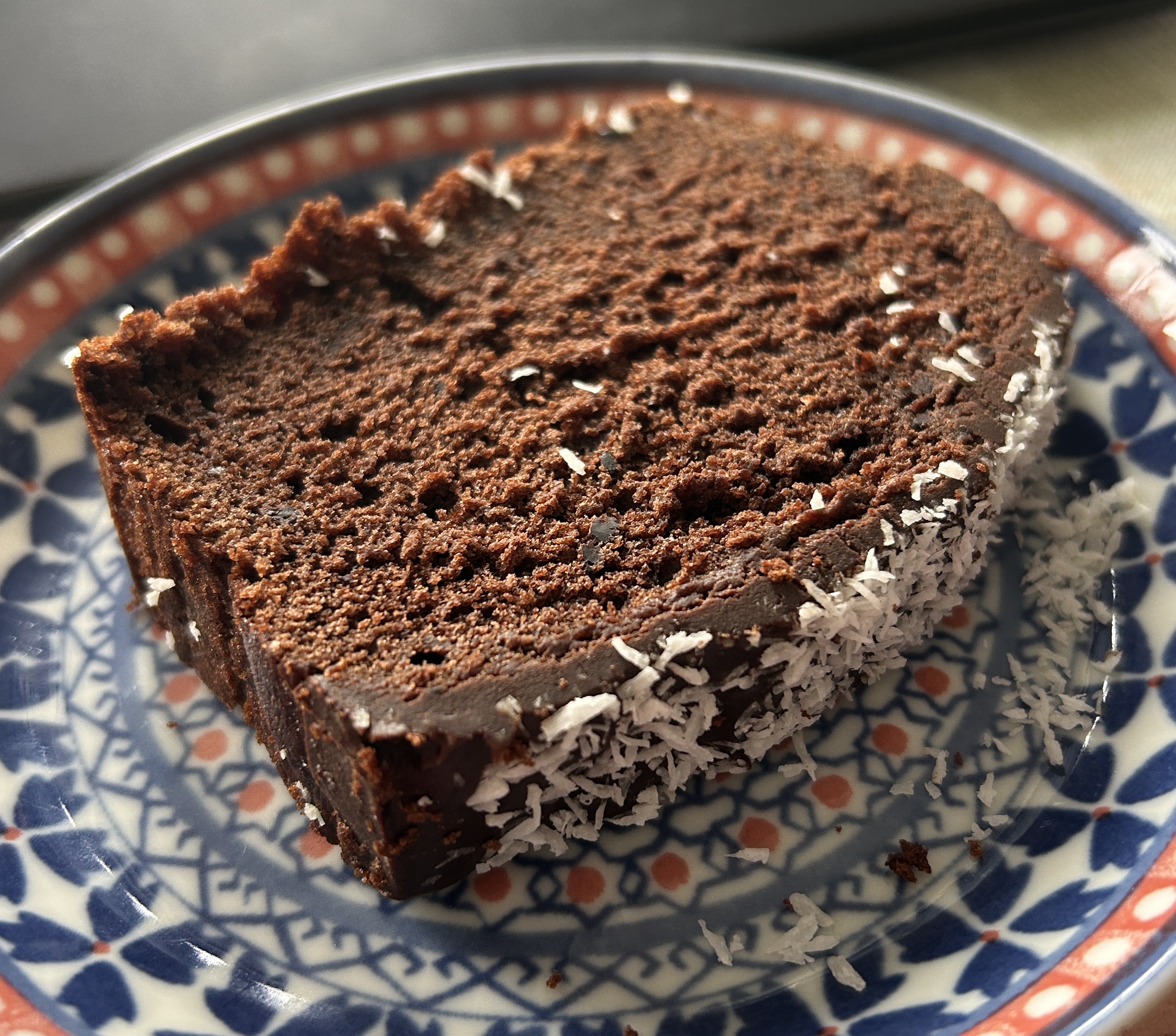 Close-up of sliced chocolate cake